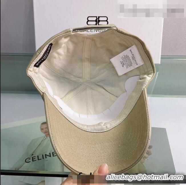 Top Quality Balenciaga Canvas Baseball Hat 0401107 Beige 2022