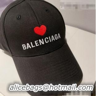 Good Product Balenciaga Love Canvas Hat 0401116 Black 2022