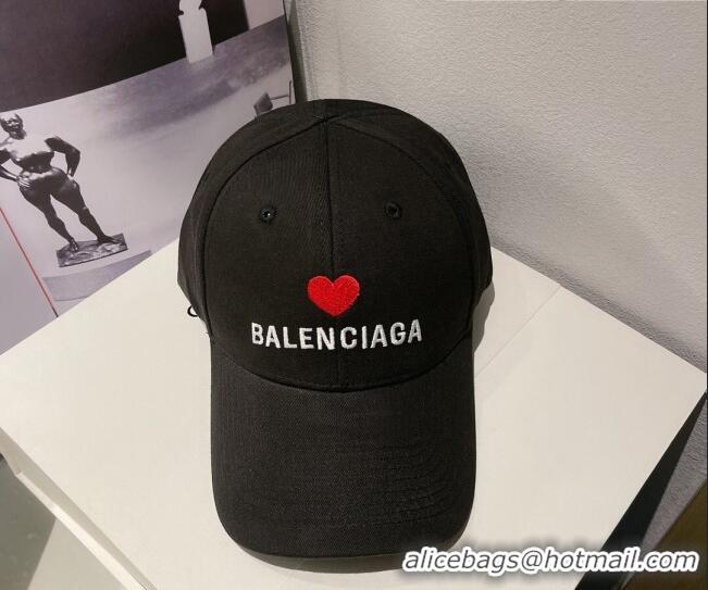 Good Product Balenciaga Love Canvas Hat 0401116 Black 2022