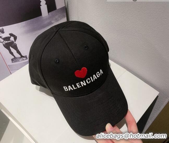 Good Product Balenciaga Love Canvas Hat 0401116 Black 2022