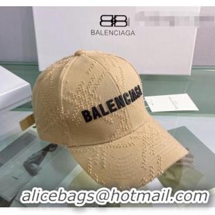 Sumptuous Balenciaga Canvas Baseball Hat 0401150 Beige 2022