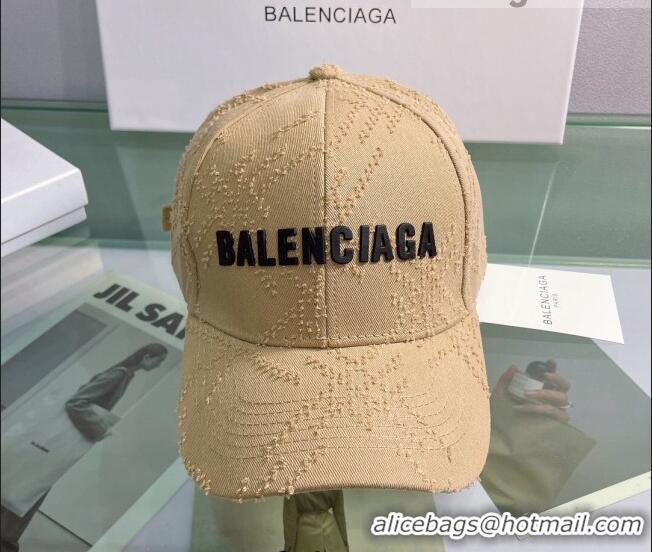 Sumptuous Balenciaga Canvas Baseball Hat 0401150 Beige 2022