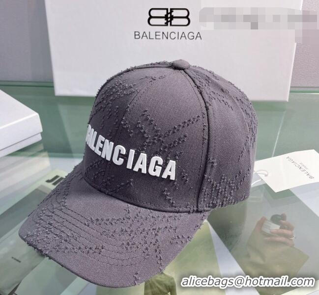 Buy Fashionable Balenciaga Canvas Baseball Hat 0401151 Grey 2022