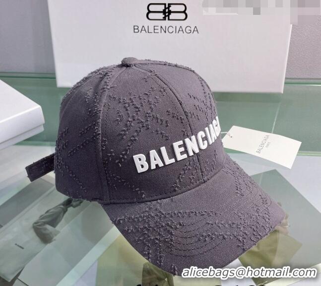 Buy Fashionable Balenciaga Canvas Baseball Hat 0401151 Grey 2022