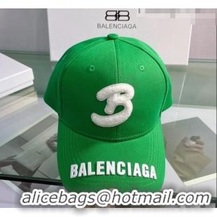 Good Taste Balenciaga Canvas Baseball Hat 0401159 Green 2022