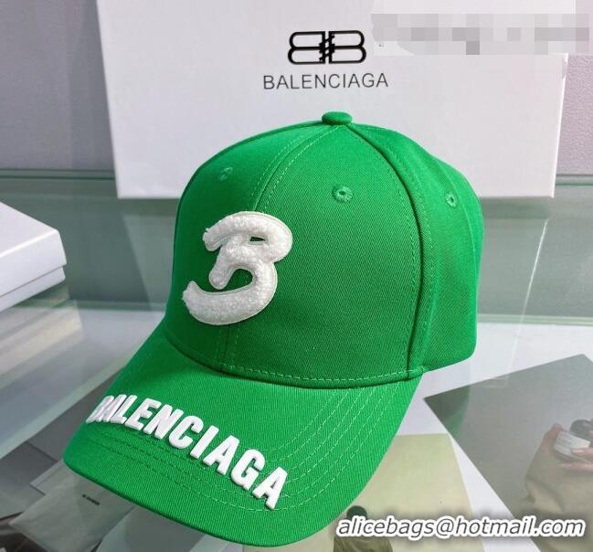 Good Taste Balenciaga Canvas Baseball Hat 0401159 Green 2022