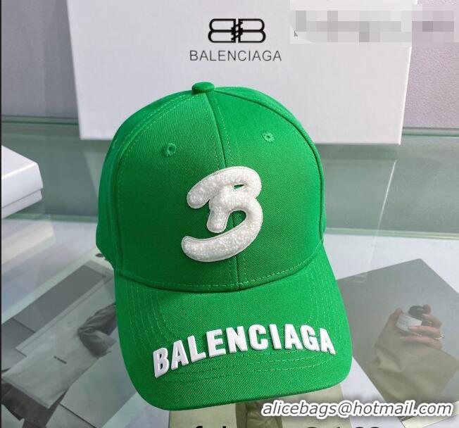 Good Taste Balenciaga Canvas Baseball Hat 0401159 Green 2022