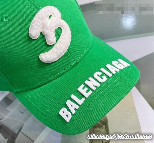 Good Taste Balenciaga Canvas Baseball Hat 0401159 Green 2022