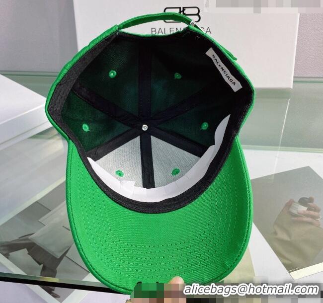 Good Taste Balenciaga Canvas Baseball Hat 0401159 Green 2022