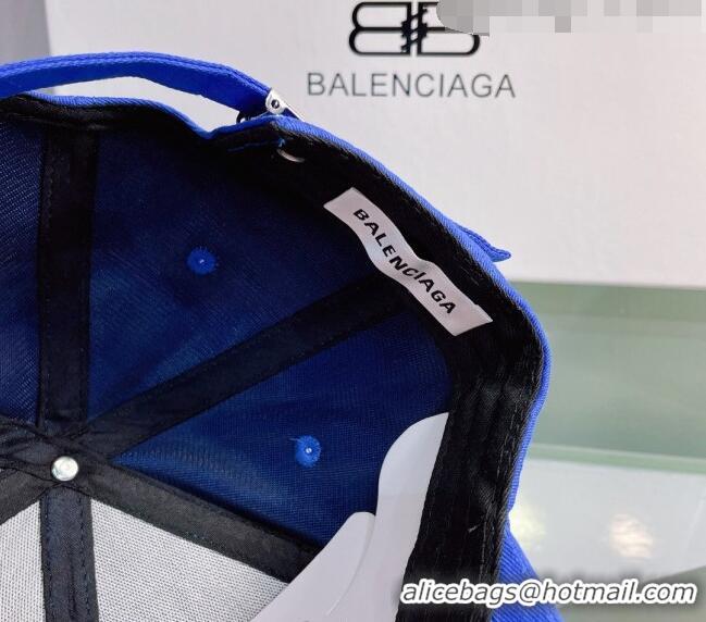 Sophisticated Balenciaga Canvas Baseball Hat 0401160 Blue 2022 