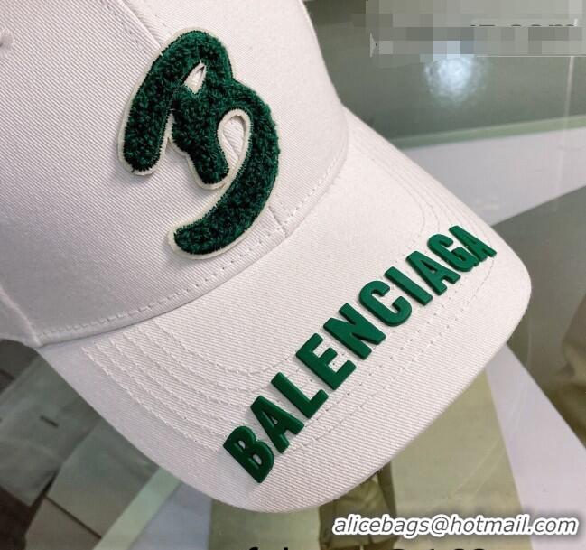 Refined Cheap Balenciaga Canvas Baseball Hat 0401161 White 2022