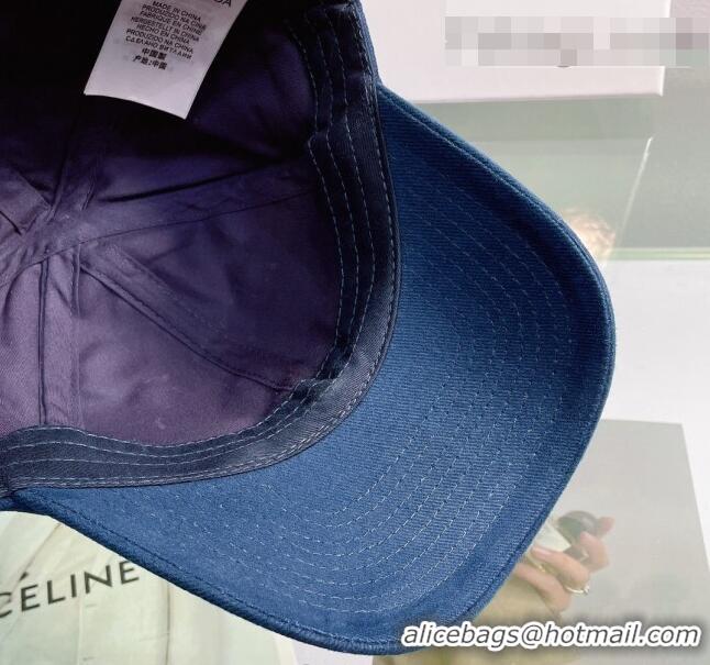 Good Looking Balenciaga Canvas Baseball Hat 0430107 Blue 2022