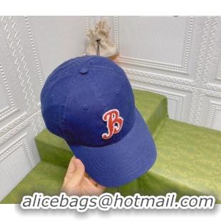 Luxury Cheap Balenciaga Denim Baseball Hat 053167 Blue/Red 2022