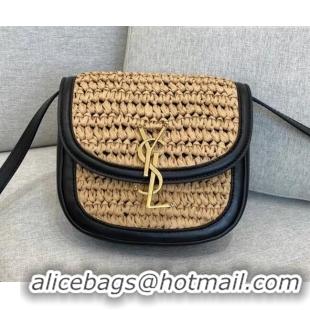 Promotional Saint Laurent KAIA Small Satchel In Raffia and Leather 619740 2021