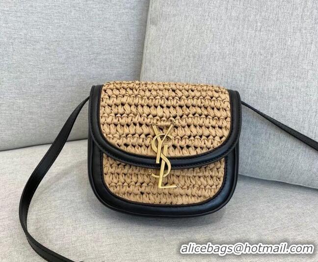 Promotional Saint Laurent KAIA Small Satchel In Raffia and Leather 619740 2021