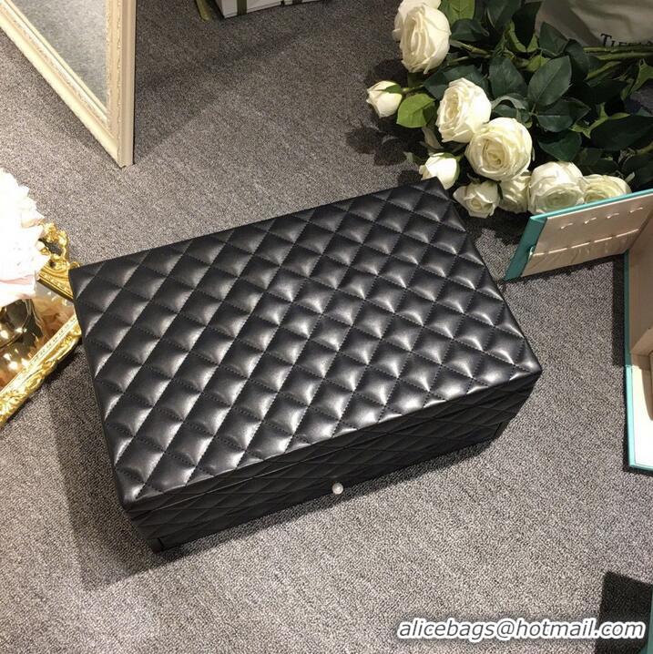 Top Grade Chanel Original Leather Jewelry Box C63261 Black