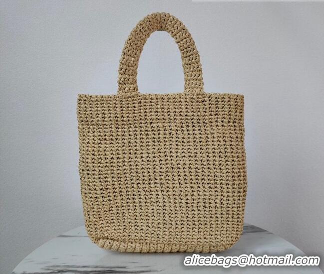 Top Quality Prada Small Raffia Tote bag 1BG422 Tan Beige 2022