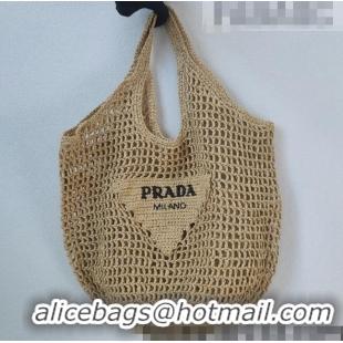 Best Quality Prada Raffia Tote bag 1BG424 Beige 2022