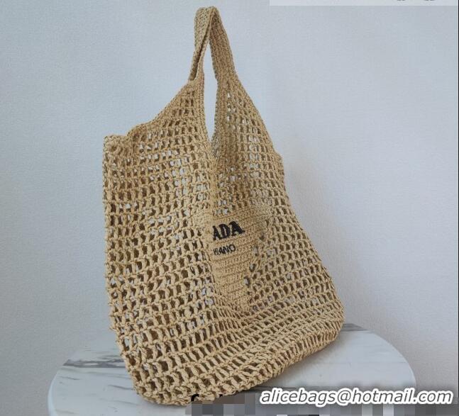 Best Quality Prada Raffia Tote bag 1BG424 Beige 2022