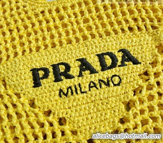 Promotional Prada Raffia Tote bag 1BG424 Yellow 2022