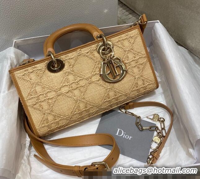 Promotional Dior Lady D-Joy Bag in Natural Beige Cannage Raffia CD1342 2022