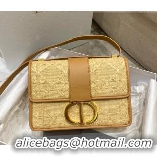 Famous Brand Dior 30 Montaigne Bag in Natural Beige Cannage Raffia CD1343 2022