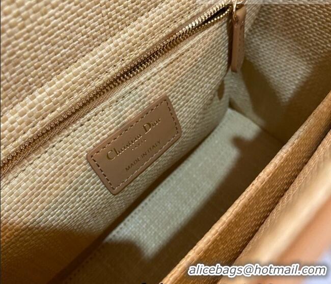 Promotional Dior Medium Lady D-Lite Bag in Natural Beige Cannage Raffia CD1237 2022