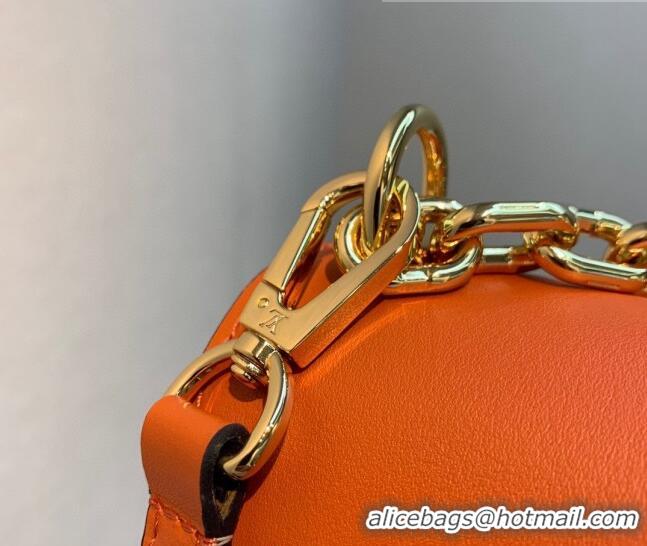 Promotional Louis Vuitton Twist MM Bag in Raffia-Like and Leather M57647 Orange 2022