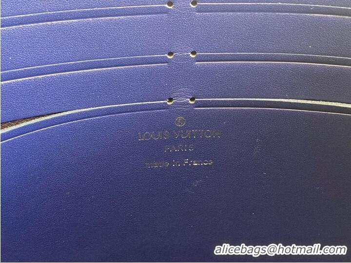 Luxurious Louis Vuitton Original Leather POCHETTE VOYAGE M81442 Blue