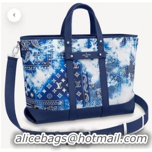 Promotional Louis Vuitton Original Leather Tote Journey M20553 Blue and White Porcelain