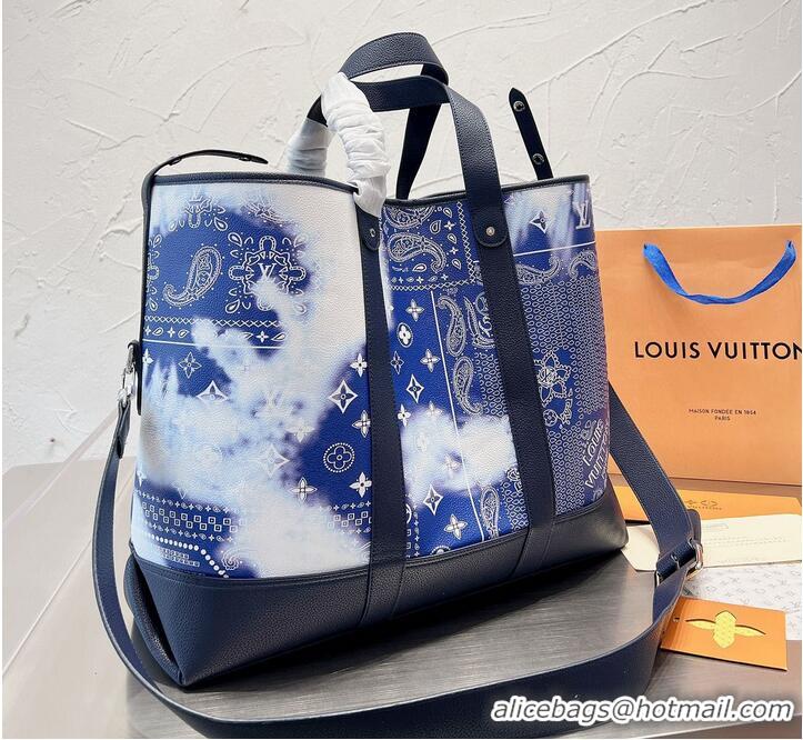 Promotional Louis Vuitton Original Leather Tote Journey M20553 Blue and White Porcelain