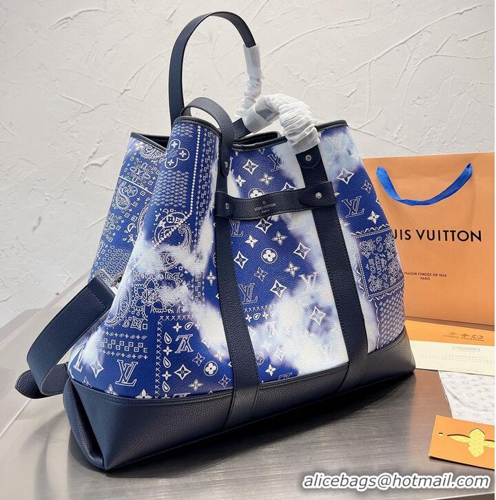 Promotional Louis Vuitton Original Leather Tote Journey M20553 Blue and White Porcelain