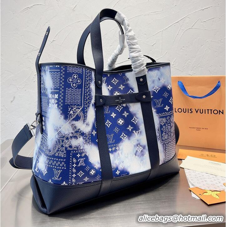 Promotional Louis Vuitton Original Leather Tote Journey M20553 Blue and White Porcelain