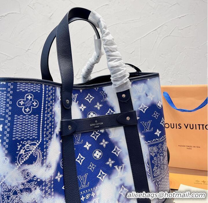 Promotional Louis Vuitton Original Leather Tote Journey M20553 Blue and White Porcelain