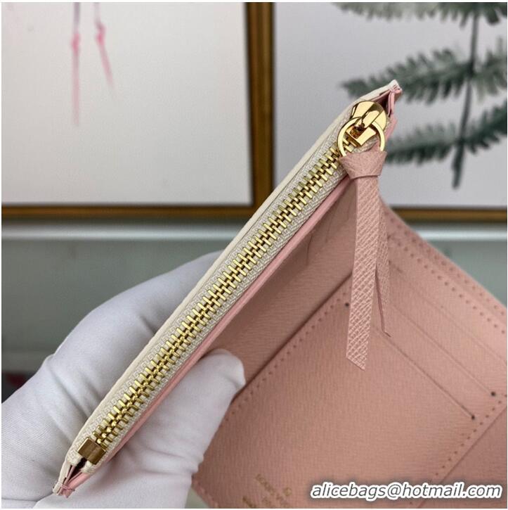 Affordable Price Louis Vuitton Monogram Denim Victorine ZOE WALLET N64022 Pink & Gold-Tone