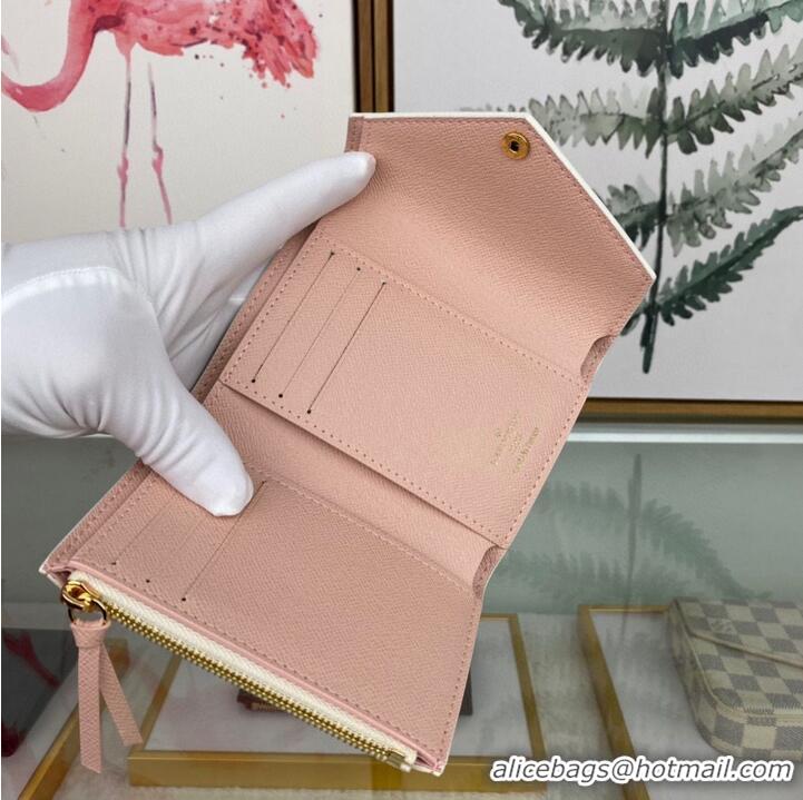 Affordable Price Louis Vuitton Monogram Denim Victorine ZOE WALLET N64022 Pink & Gold-Tone