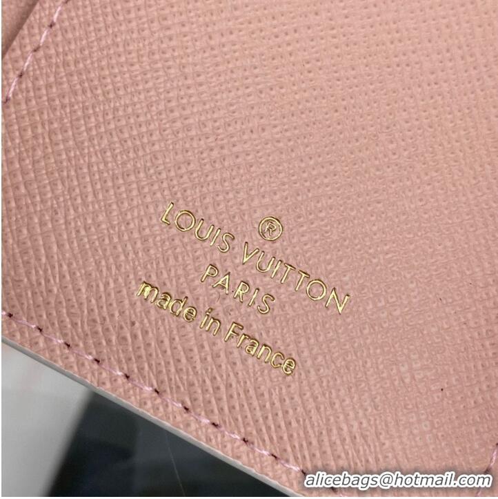 Affordable Price Louis Vuitton Monogram Denim Victorine ZOE WALLET N64022 Pink & Gold-Tone