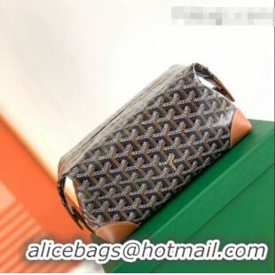 Most Popular Goyard Boeing 25 Travel Toilet Bag G8741 Black And Tan