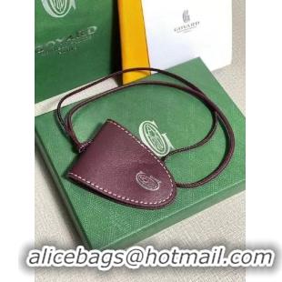 Well Crafted Goyard Croc Universel Magnetic Bag/Fastening Bag Charm GY1407 Burgundy