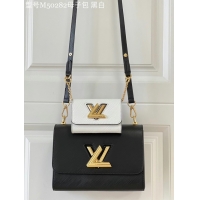 Sophisticated Louis Vuitton TWIST PM M59886 Black & white