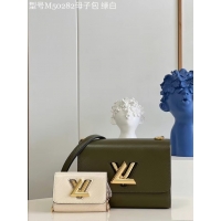 Perfect Louis Vuitton TWIST PM M59886 Kaki & Quartz White