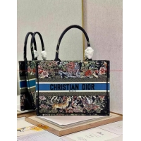 Sumptuous SMALL DIOR BOOK TOTE Embroidery C1287-29 black