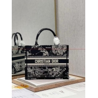 Duplicate SMALL DIOR BOOK TOTE Embroidery C1331-9 black