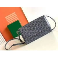 Modern Classic Goyard Varenne Continental Wallet with Strap G20087 Dark Grey