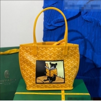 Famous Brand Goyard Anjou Mini Bag With Bulldog G2320 Yellow