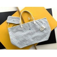 Promotional Goyard Original Saint Louis Claire Voie Tote Bag GM 8001 Turquoise Blue