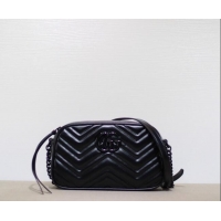 Buy Fashion Gucci GG Marmont Small Shoulder Bag 447632 All Black 2022