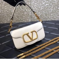 Best Price VALENTINO GARAVANI MINI LOCO Calf leather Shoulder Bag 1W2B0K White