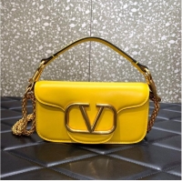 Top Grade VALENTINO GARAVANI MINI LOCO Calf leather Shoulder Bag 1W2B0K yellow