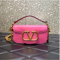 Classic VALENTINO GARAVANI MINI LOCO Calf leather Shoulder Bag 1W2B0K rose